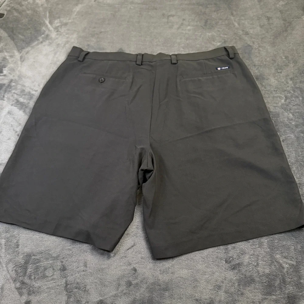 Chaps Flat Front Chino Shorts Mens 42 Gray Casual Performance Pockets